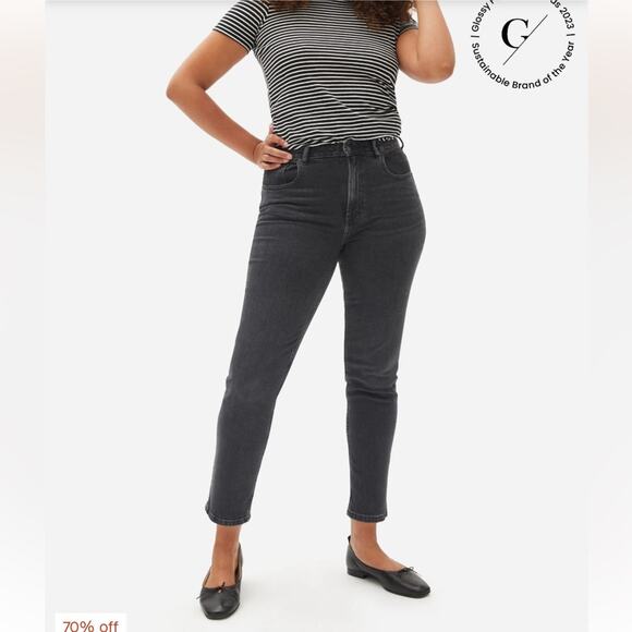 Everlane The Curvy Cheeky Jeans Washed Black - Picture 1 of 7